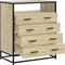 vidaXL - Ladekast - 70x41x83,5 - cm - bewerkt - hout - sonoma - eikenkleurig