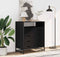 vidaXL - Ladekast - 70x41x83,5 - cm - bewerkt - hout - zwart