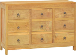 vidaXL - Ladekast - 80x30x55 - cm - massief - teakhout