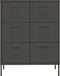 vidaXL - Ladekast - 80x35x101,5 - cm - staal - antracietkleurig