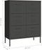 vidaXL - Ladekast - 80x35x101,5 - cm - staal - antracietkleurig