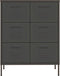 vidaXL - Ladekast - 80x35x101,5 - cm - staal - antracietkleurig