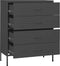vidaXL - Ladekast - 80x35x101,5 - cm - staal - antracietkleurig