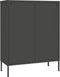 vidaXL - Ladekast - 80x35x101,5 - cm - staal - antracietkleurig