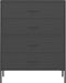 vidaXL - Ladekast - 80x35x101,5 - cm - staal - antracietkleurig