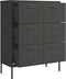 vidaXL - Ladekast - 80x35x101,5 - cm - staal - antracietkleurig