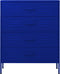 vidaXL - Ladekast - 80x35x101,5 - cm - staal - marineblauw