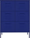 vidaXL - Ladekast - 80x35x101,5 - cm - staal - marineblauw