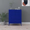 vidaXL - Ladekast - 80x35x101,5 - cm - staal - marineblauw