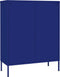 vidaXL - Ladekast - 80x35x101,5 - cm - staal - marineblauw