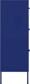 vidaXL - Ladekast - 80x35x101,5 - cm - staal - marineblauw