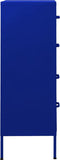 vidaXL - Ladekast - 80x35x101,5 - cm - staal - marineblauw