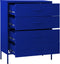 vidaXL - Ladekast - 80x35x101,5 - cm - staal - marineblauw