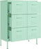 vidaXL - Ladekast - 80x35x101,5 - cm - staal - mint