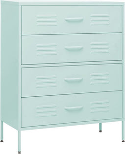 vidaXL - Ladekast - 80x35x101,5 - cm - staal - mintkleurig