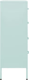 vidaXL - Ladekast - 80x35x101,5 - cm - staal - mintkleurig