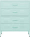 vidaXL - Ladekast - 80x35x101,5 - cm - staal - mintkleurig