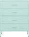 vidaXL - Ladekast - 80x35x101,5 - cm - staal - mintkleurig