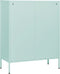 vidaXL - Ladekast - 80x35x101,5 - cm - staal - mintkleurig