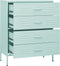 vidaXL - Ladekast - 80x35x101,5 - cm - staal - mintkleurig