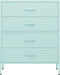 vidaXL - Ladekast - 80x35x101,5 - cm - staal - mintkleurig