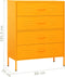 vidaXL - Ladekast - 80x35x101,5 - cm - staal - mosterdgeel