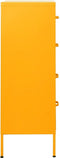 vidaXL - Ladekast - 80x35x101,5 - cm - staal - mosterdgeel