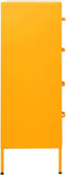 vidaXL - Ladekast - 80x35x101,5 - cm - staal - mosterdgeel