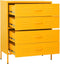 vidaXL - Ladekast - 80x35x101,5 - cm - staal - mosterdgeel