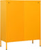 vidaXL - Ladekast - 80x35x101,5 - cm - staal - mosterdgeel
