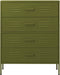 vidaXL - Ladekast - 80x35x101,5 - cm - staal - olijfgroen