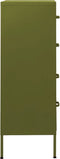 vidaXL - Ladekast - 80x35x101,5 - cm - staal - olijfgroen
