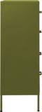 vidaXL - Ladekast - 80x35x101,5 - cm - staal - olijfgroen