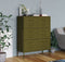 vidaXL - Ladekast - 80x35x101,5 - cm - staal - olijfgroen