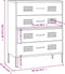 vidaXL - Ladekast - 80x35x101,5 - cm - staal - olijfgroen
