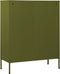 vidaXL - Ladekast - 80x35x101,5 - cm - staal - olijfgroen