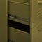 vidaXL - Ladekast - 80x35x101,5 - cm - staal - olijfgroen