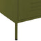 vidaXL - Ladekast - 80x35x101,5 - cm - staal - olijfgroen