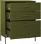 vidaXL - Ladekast - 80x35x101,5 - cm - staal - olijfgroen