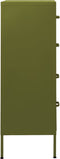 vidaXL - Ladekast - 80x35x101,5 - cm - staal - olijfgroen