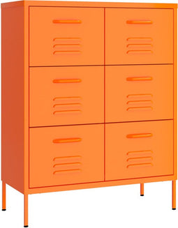 vidaXL - Ladekast - 80x35x101,5 - cm - staal - oranje