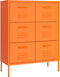 vidaXL - Ladekast - 80x35x101,5 - cm - staal - oranje