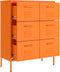 vidaXL - Ladekast - 80x35x101,5 - cm - staal - oranje