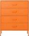vidaXL - Ladekast - 80x35x101,5 - cm - staal - oranje