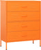 vidaXL - Ladekast - 80x35x101,5 - cm - staal - oranje