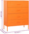 vidaXL - Ladekast - 80x35x101,5 - cm - staal - oranje