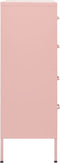 vidaXL - Ladekast - 80x35x101,5 - cm - staal - roze