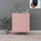 vidaXL - Ladekast - 80x35x101,5 - cm - staal - roze