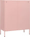vidaXL - Ladekast - 80x35x101,5 - cm - staal - roze