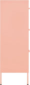 vidaXL - Ladekast - 80x35x101,5 - cm - staal - roze